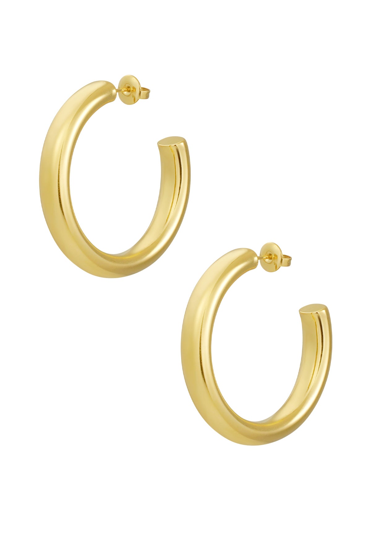 Divya Gold Thick Hoops