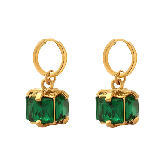 Aurora Gold and Green Earrings