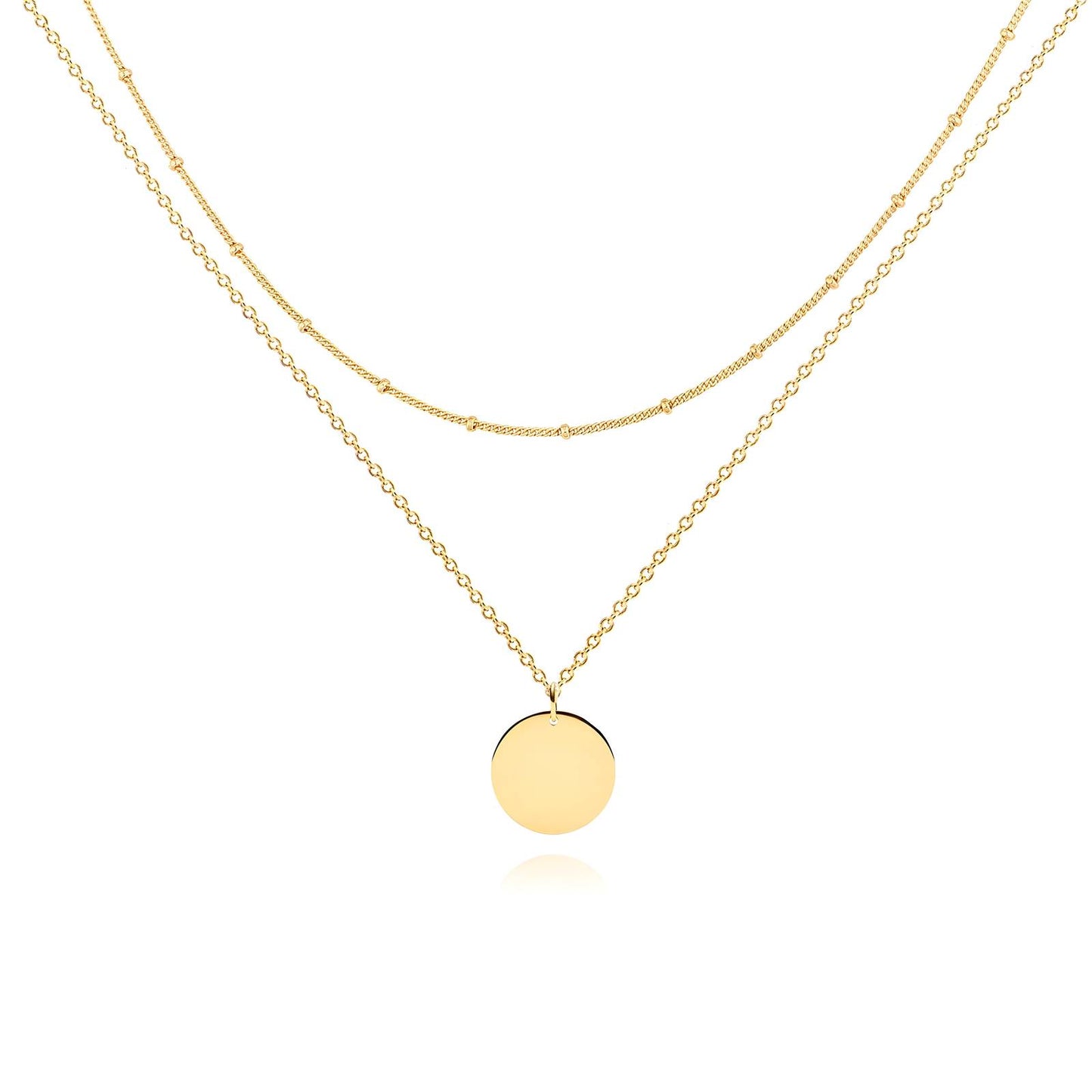 Yasmin 18K Gold Plated Stacked Necklace