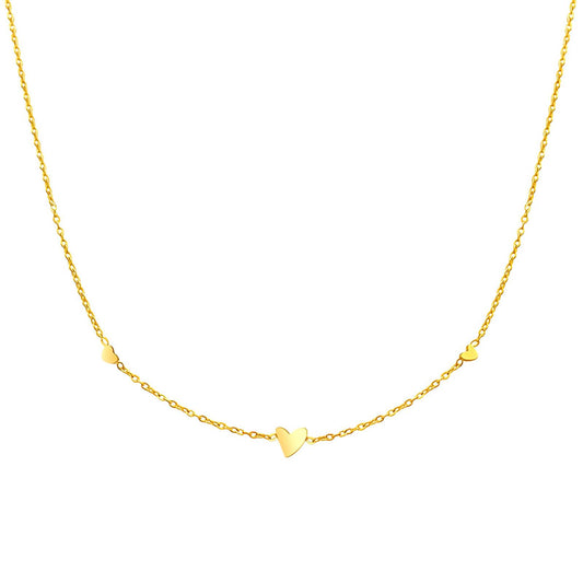 Iris Gold Heart Necklace